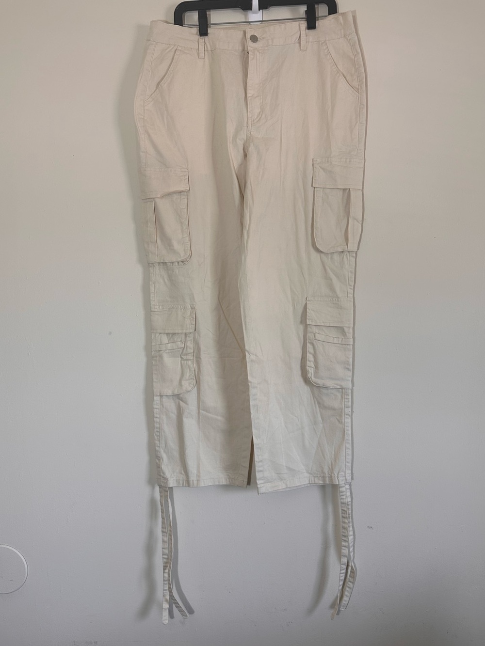 Cargo utility highwaist cream pants size xxl
